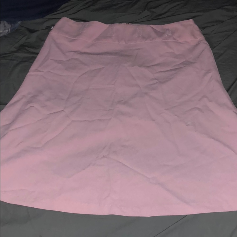 Pink pass the knees skirt